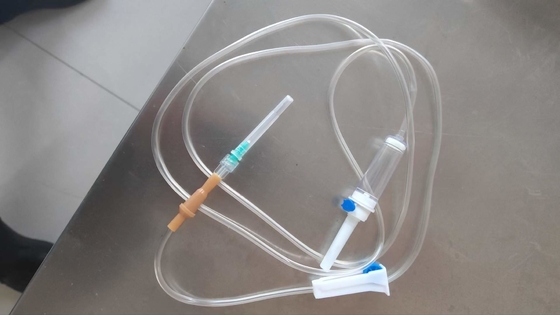 Disposable Infusion Set with Micro-porous Filter 15-60 Drops/ml Flow Rate