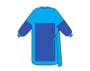 S M L Level 2, Level 3 Reinforced Surgical Gown / Non - Woven SMS Surgical Gown 35-50 Gsm
