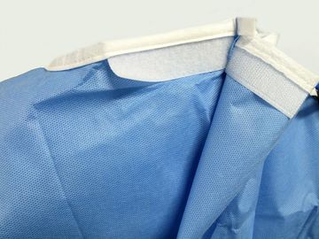 S M L Level 2, Level 3 Reinforced Surgical Gown / Non - Woven SMS Surgical Gown 35-50 Gsm